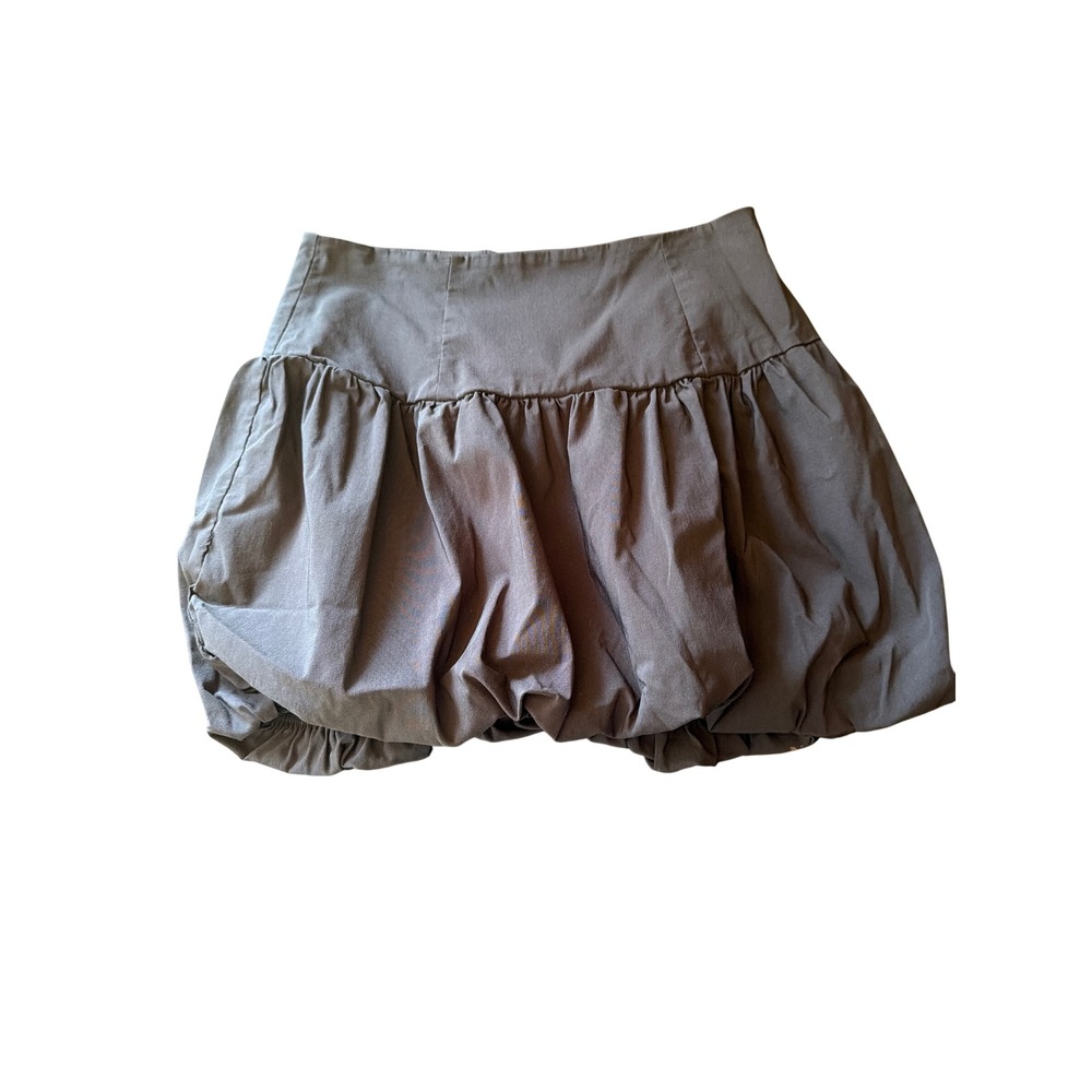 Free People Skirt Black Bubble Hem Mini OB2113595 High Waisted Voluminous 6